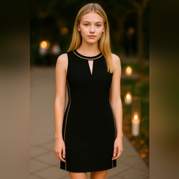 Dynamite V Neckline Dress with Rhinestones - Picture 1 of 16